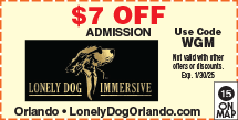 Special Coupon Offer for Lonely Dog Immersive Experience